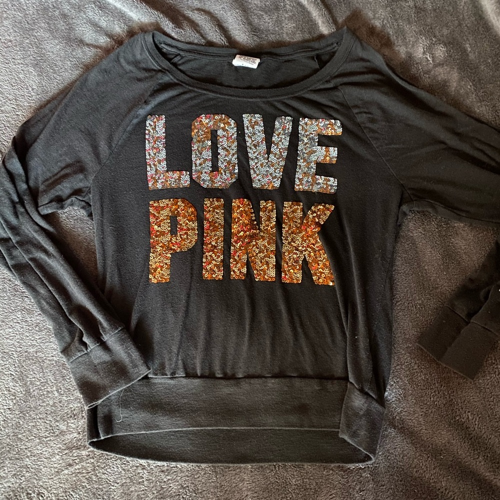 Vs pink glitter shirt